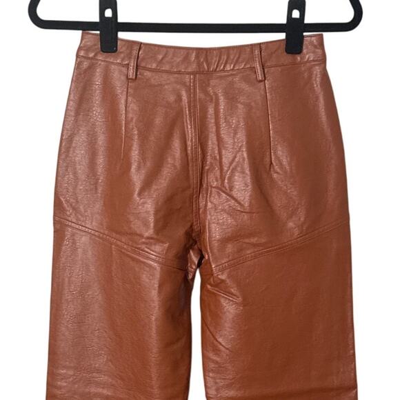 Princess Polly Ashlea Faux Leather Pants Brown Size 4 - Picture 10 of 11